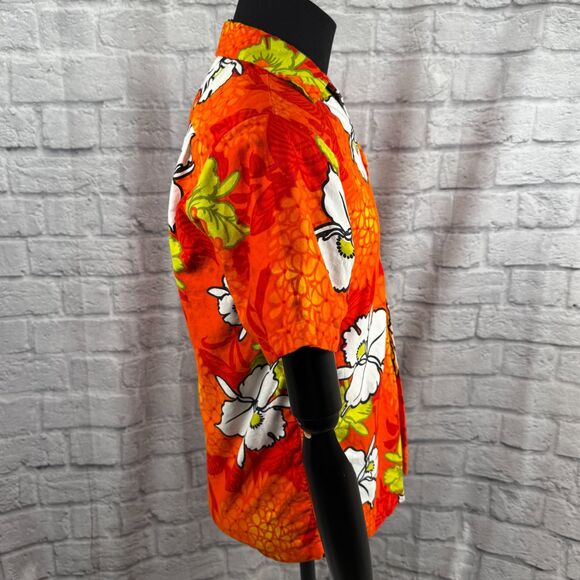 Vtg Momis Fashion Hawaiian Wedding Honeymoon Set Small Mens Shirt Matching Dress - Picture 6 of 16